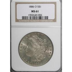 1886-O $1 MS61 NGC