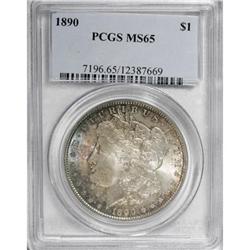 1890 $1 MS65 PCGS