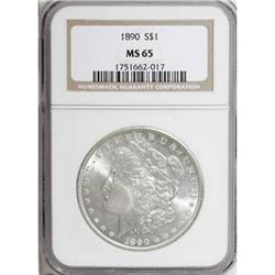 1890 $1 MS65 NGC