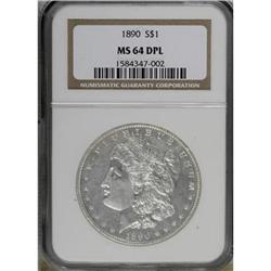 1890 $1 MS64 Deep Mirror Prooflike NGC