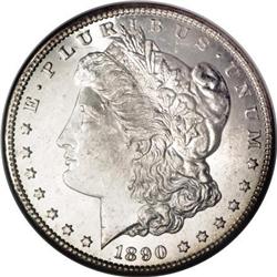 1890-CC $1 Tail Bar MS62 NGC