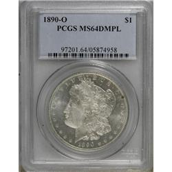 1890-O $1 MS64 Deep Mirror Prooflike PCGS