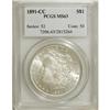 Image 1 : 1891-CC $1 MS63 PCGS