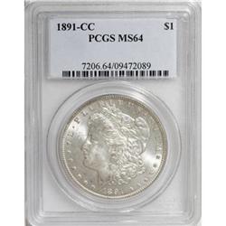 1891-CC $1 MS64 PCGS