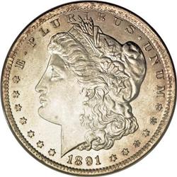 1891-CC $1--Partial Collar Strike--MS64 PCGS
