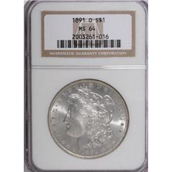 1891-O $1 MS64 NGC