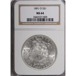 1891-O $1 MS64 NGC