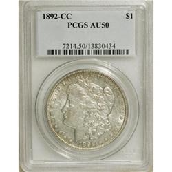 1892-CC $1 AU50 PCGS