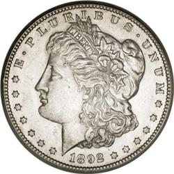 1892-S $1 AU58 NGC
