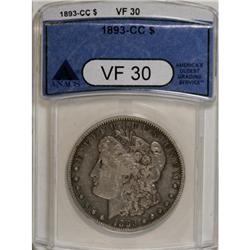 1893-CC $1 VF30 ANACS