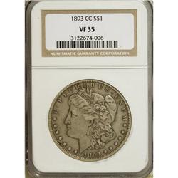 1893-CC $1 VF35 NGC