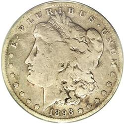 1893-S $1 VG8 Details ANACS