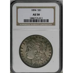 1894 $1 AU50 NGC
