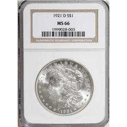 1921-D $1 MS66 NGC