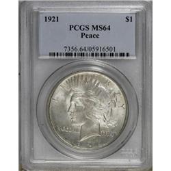 1921 $1 MS64 PCGS