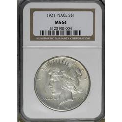 1921 $1 MS64 NGC