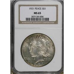 1921 $1 MS65 NGC
