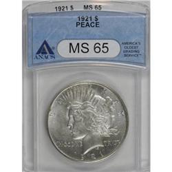 1921 $1 MS65 ANACS