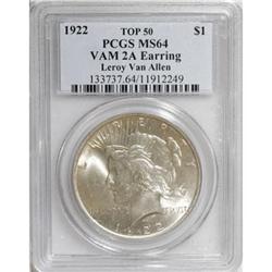 1922 $1 MS64 PCGS