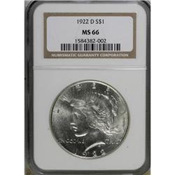 1922-D $1 MS66 NGC