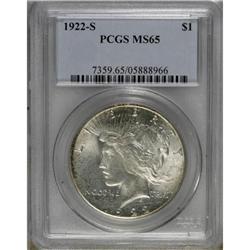 1922-S $1 MS65 PCGS