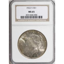 1922-S $1 MS65 NGC