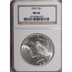 1925 $1 MS66 NGC
