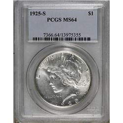 1925-S $1 MS64 PCGS