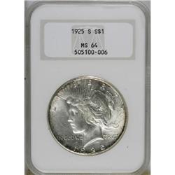 1925-S $1 MS64 NGC