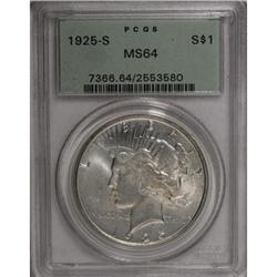 1925-S $1 MS64 PCGS