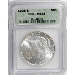 1926-S $1 MS65 ICG