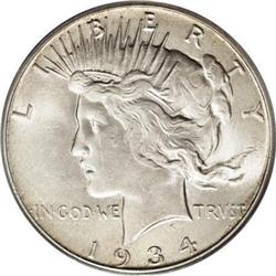 1934-S $1 MS63 PCGS