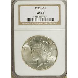 1935 $1 MS65 NGC