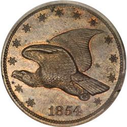 1854 P1C Flying Eagle Cent--Double