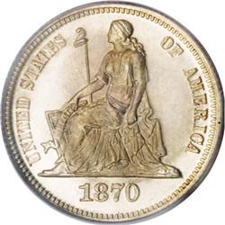 1870 10C Ten Cents, Judd-831, Pollock-921, High