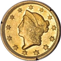 1849-D G$1 AU58 PCGS