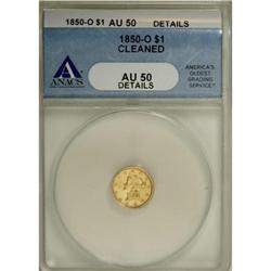 1850-O G$1--Cleaned--ANACS. AU50 Details