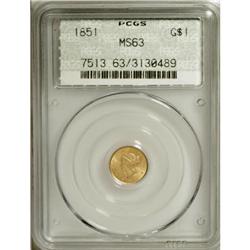 1851 G$1 MS63 PCGS