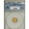 Image 1 : 1855-C G$1--Ex-Jewelry, Cleaned--ANACS. VF20