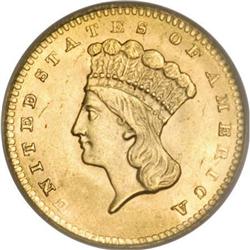 1856 G$1 Upright 5 MS65 PCGS