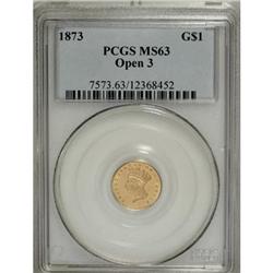 1873 G$1 Open 3 MS63 PCGS