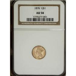 1876 G$1 AU58 NGC