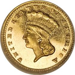 1881 G$1 MS64 Deep Prooflike NGC