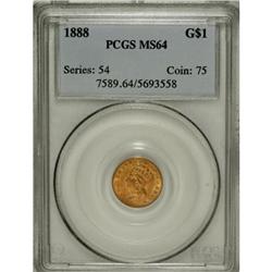 1888 G$1 MS64 PCGS