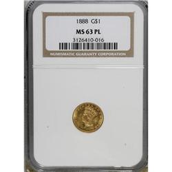 1888 G$1 MS63 Prooflike NGC