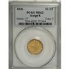 Image 3 : 1836 $2 1/2 Script 8 MS62 PCGS