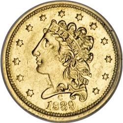 1839-C $2 1/2 AU55 NGC