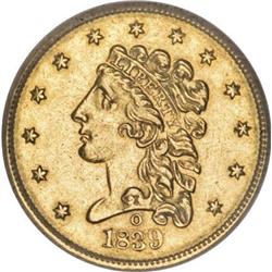 1839-O $2 1/2 AU58 PCGS
