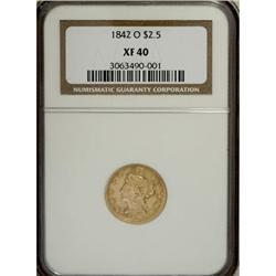 1842-O $2 1/2 XF40 NGC