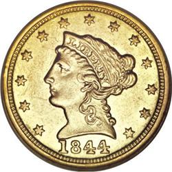 1844-C $2 1/2 AU58 NGC